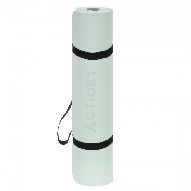Коврик спортивный Actiget TPE 183 x 61 x 0.6 см для йоги и фитнеса ACT0024 Mint/Grey