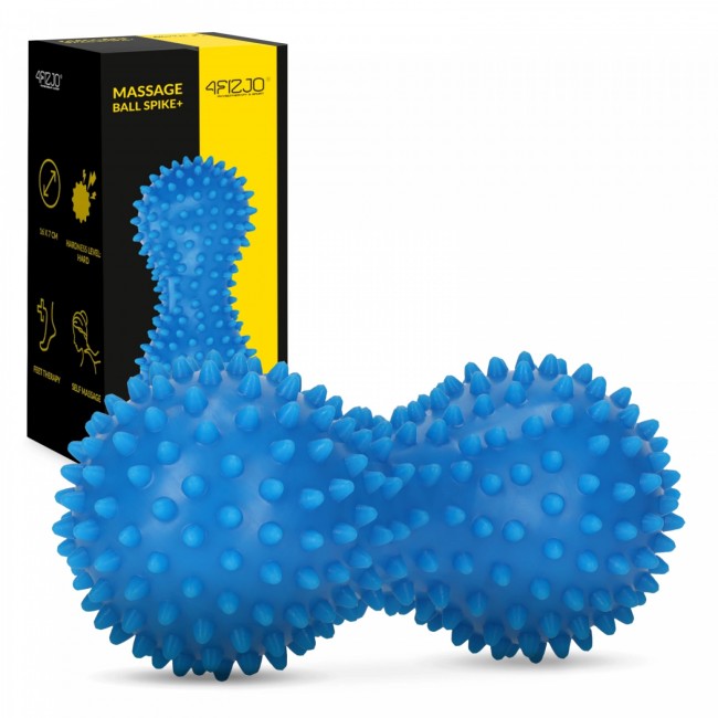 Массажный мяч двойной с шипами 4FIZJO Spike+ 7 x 16 см Blue (P-5905973403337) Массажный мяч двойной с шипами 4FIZJO Spike+ 7 x 16 см Blue (P-5905973403337)