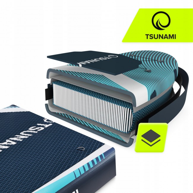 Надувная SUP доска (сапборд) TSUNAMI PRO 350 см с веслом T12 (P-5905973405607)