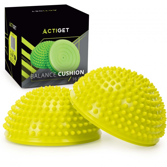 Полусфера массажная балансировочная Actiget Balance Pad 16 см 2 шт массажер для ног, стоп ACT0118 Yellow
