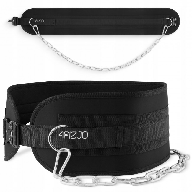 Пояс атлетический для отягощения 4FIZJO Dip Belt 80 см Black (P-5905973402255) Пояс атлетический для отягощения 4FIZJO Dip Belt 80 см Black (P-5905973402255)