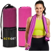 Спортивний рушник Actiget 180 x 100 см з мікрофібри ACT0187 Pink