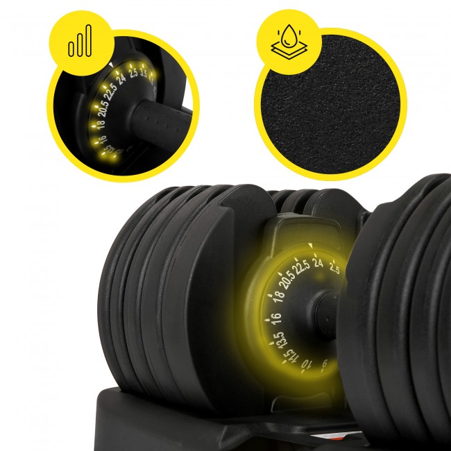 Гантель з регульованою вагою Cornix 2.5-24 кг XR-0405 Black