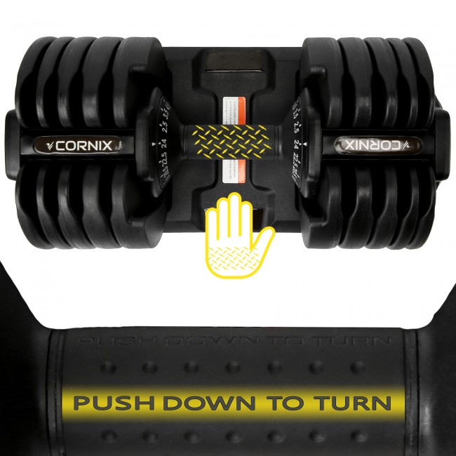 Гантель з регульованою вагою Cornix 2.5-24 кг XR-0405 Black