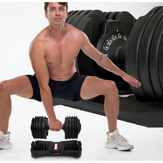 Гантель з регульованою вагою Cornix 2.5-24 кг XR-0405 Black