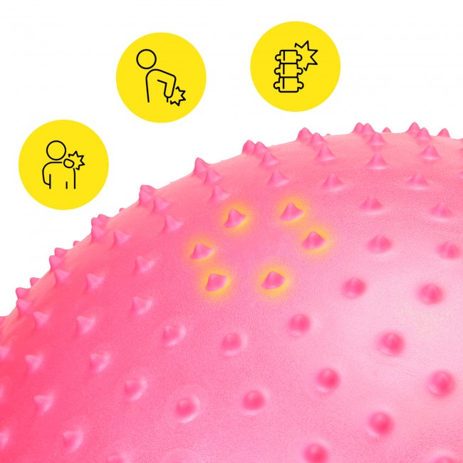 Мяч для фитнеса (фитбол) Cornix 55 см полумассажный Anti-Burst XR-0461 Pink