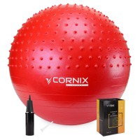 Мяч для фитнеса (фитбол) Cornix 65 см полумассажный Anti-Burst XR-0478 Red