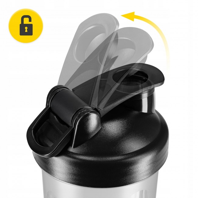 Шейкер спортивный 4FIZJO PRO 650 мл White/Black (P-5905973407007)