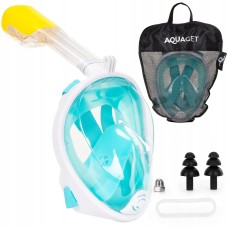 Полнолицевая маска для сноркелинга Aquaget Size L/XL AQ0002 Sky Blue/White
