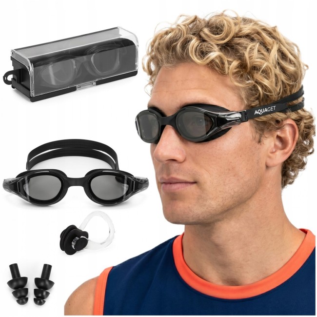 Очки для плавания Aquaget AQ0010 Black