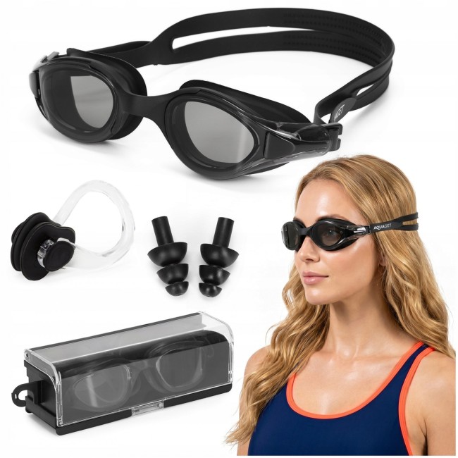 Очки для плавания Aquaget AQ0010 Black
