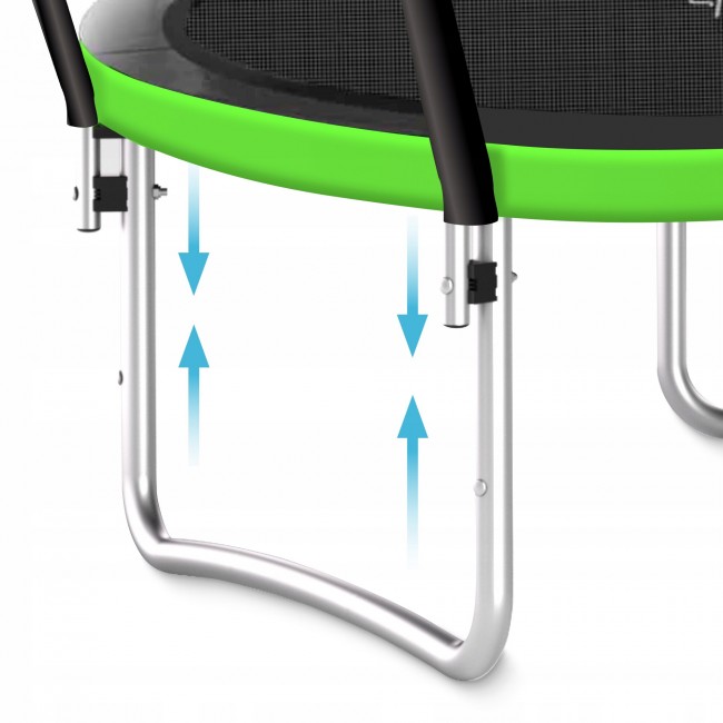 Батут с внутренней сеткой 4FIZJO PRO 16FT 496 см Black/Green (P-5907739319241)