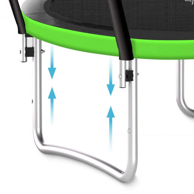 Батут с внутренней сеткой 4FIZJO PRO 16FT 496 см Black/Green (P-5907739319241)
