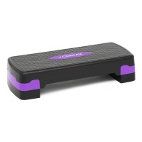 Степ-платформа для фитнеса и аэробики 2-ступенчатая Cornix 68 х 28 х 10-15 см XR-0188 Black/Purple