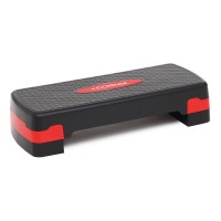 Степ-платформа для фитнеса и аэробики 2-ступенчатая Cornix 68 х 28 х 10-15 см XR-0190 Black/Red