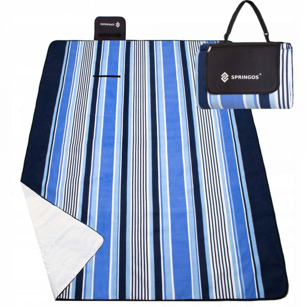 Пляжный коврик (Сумка-покрывало для пляжа и пикника) складной Springos 220 x 180 см PM018