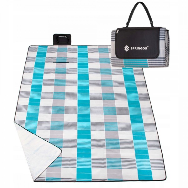 Пляжний килимок (покривало-підстилка для пляжу та пікніка) складаний Springos 240 x 200 см PM014