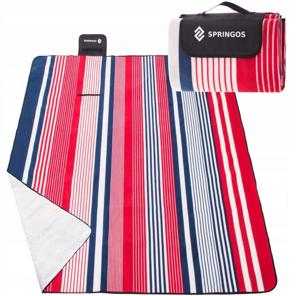 Пляжный коврик (Сумка-покрывало для пляжа и пикника) складной Springos 200 x 200 см PM017