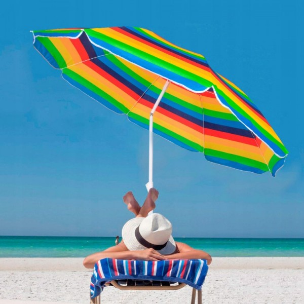 Пляжний парасолька з регульованою висотою і нахилом Springos 180 см BU0009