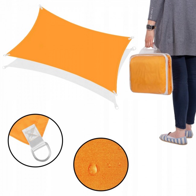 Тент-парус теневой для дома, сада и туризма Springos 4 x 2 м SN1039 Orange