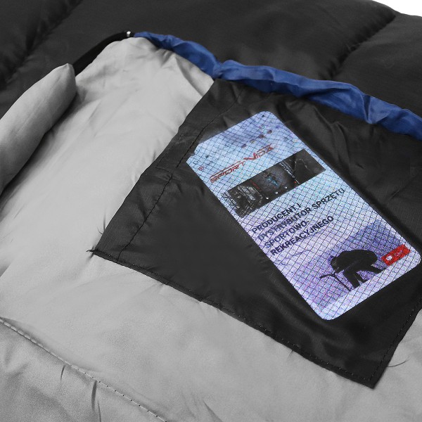 Спальний мішок (спальник) ковдру SportVida SV-CC0069 -3 ... + 21 ° CL Black / Grey