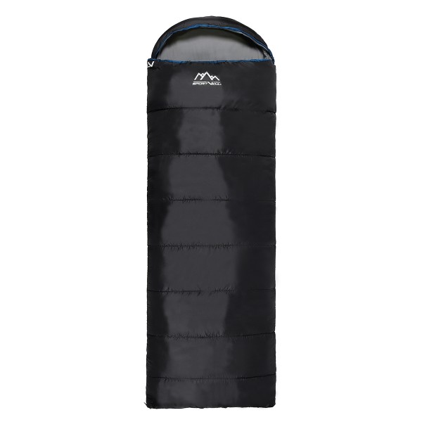 Спальный мешок (спальник) одеяло SportVida SV-CC0072 -3 ...+ 21°C R Black/Grey