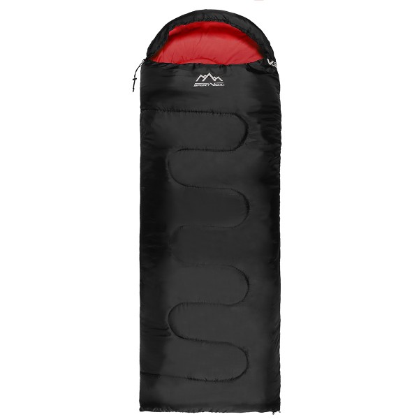 Спальный мешок (спальник) одеяло SportVida SV-CC0064 +2 ...+ 21°C L Black/Red