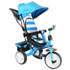 Детский велосипед трехколесный с ручкой KidzMotion Tobi Junior BLUE