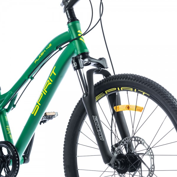 Дитячий велосипед Spirit Flash 4.2 24 ", рама Uni, зелений / матовий, 2021