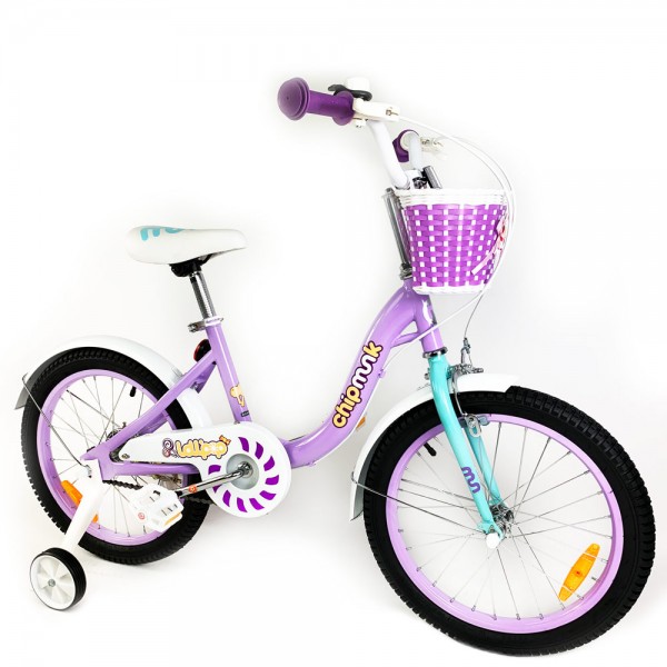 Детский велосипед RoyalBaby Chipmunk MM Girls 16", OFFICIAL UA, фиолетовый