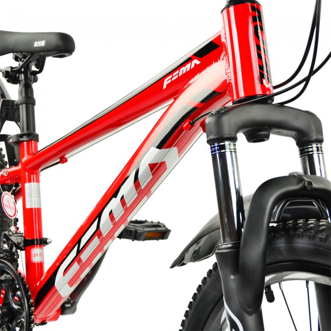Детский велосипед RoyalBaby FEMA MTB 1.0 24", OFFICIAL UA, красный