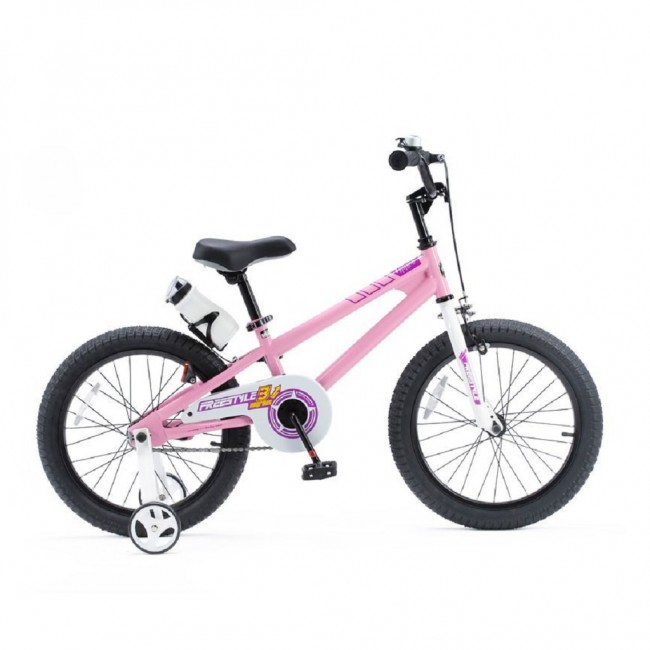 Детский велосипед двухколесный с доп. колесами RoyalBaby FREESTYLE 18" 115-150 см OFFICIAL UA розовый Детский велосипед двухколесный с доп. колесами RoyalBaby FREESTYLE 18" 115-150 см OFFICIAL UA розовый