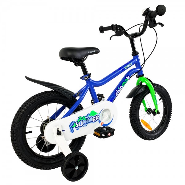 Детский велосипед двухколесный с доп. колесами RoyalBaby Chipmunk MK 12" 85-105 см, OFFICIAL UA, голубой