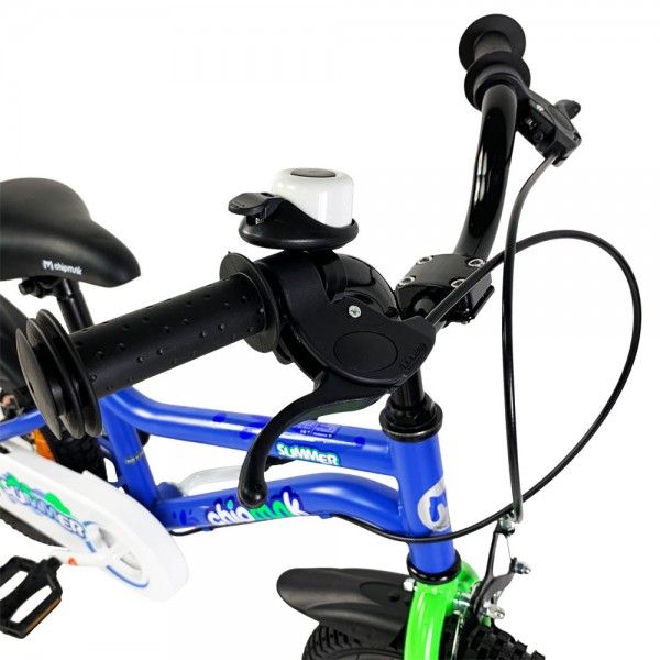 Детский велосипед двухколесный с доп. колесами RoyalBaby Chipmunk MK 12" 85-105 см, OFFICIAL UA, голубой