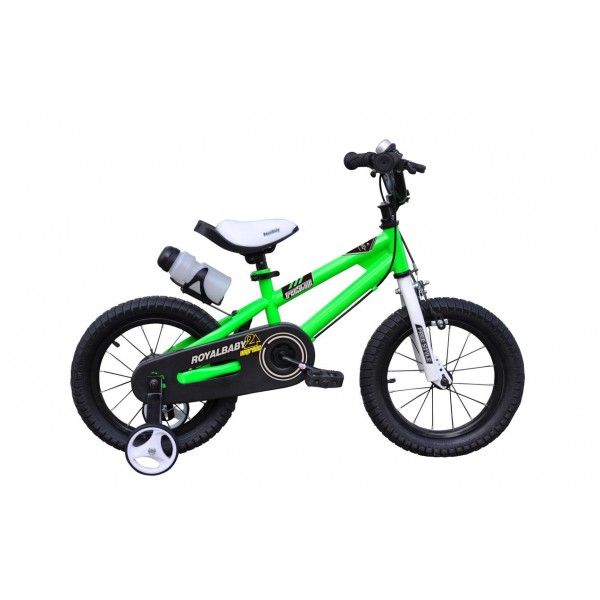 Детский велосипед двухколесный с доп. колесами RoyalBaby FREESTYLE 20" 125-160 см OFFICIAL UA зеленый