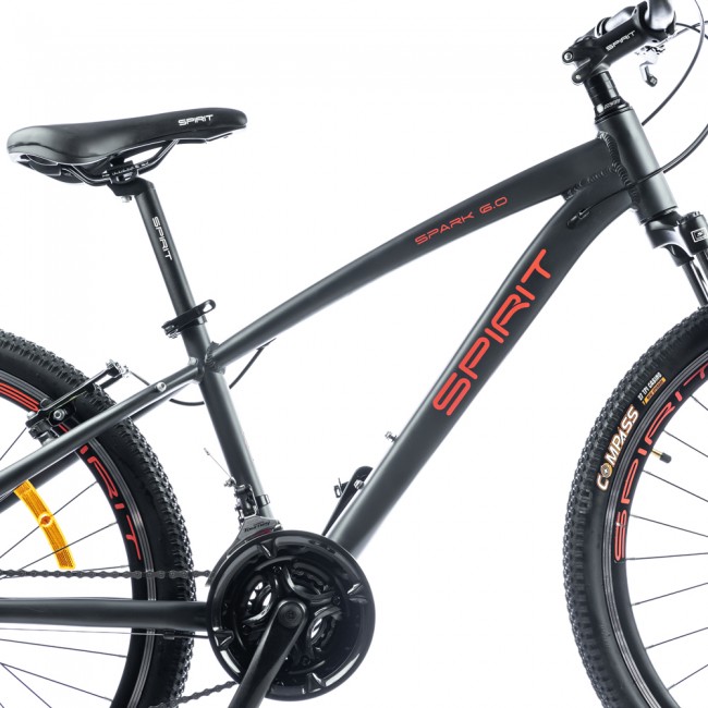 Велосипед Spirit Spark 6.0 26", рама S, темно-серый/матовый, 2021
