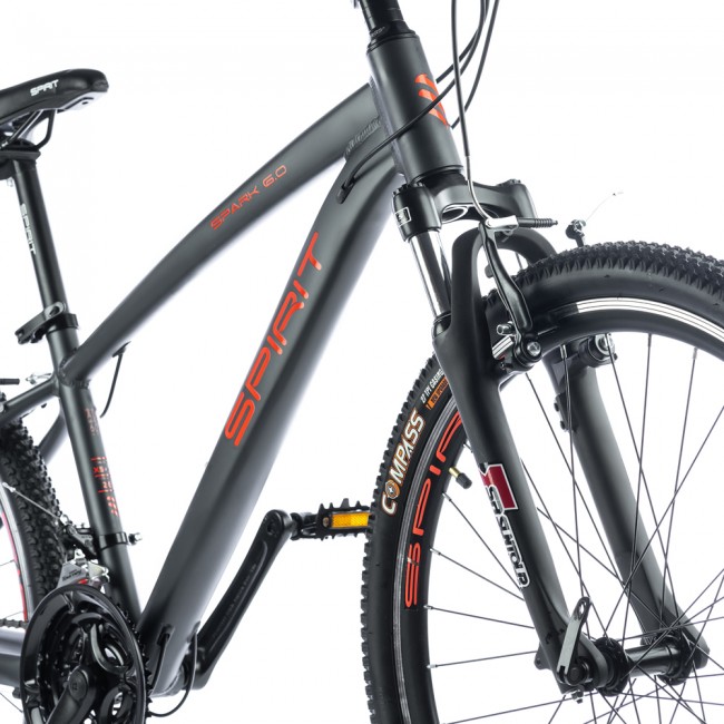 Велосипед Spirit Spark 6.0 26", рама S, темно-серый/матовый, 2021