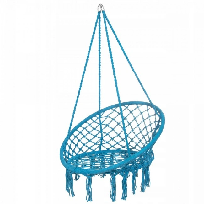 Подвесное кресло-качели (плетеное) Springos SPR0025 Blue Подвесное кресло-качели (плетеное) Springos SPR0025 Blue
