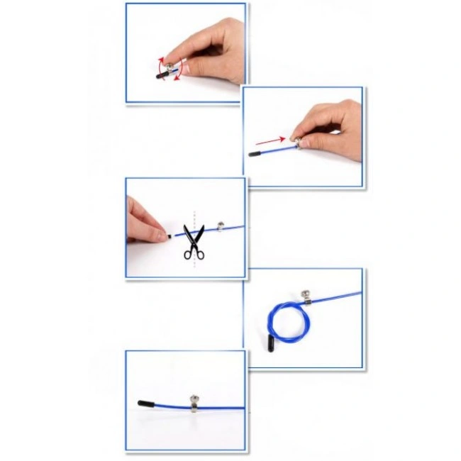 Скоростная скакалка EasyFit Speed Cable Rope 3 м со стальным тросом красная