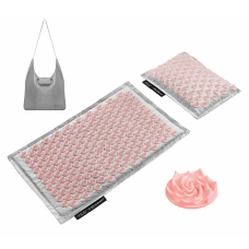 Коврик акупунктурный с подушкой 4FIZJO Eco Mat Аппликатор Кузнецова Grey/Pink (P-5907739312174)