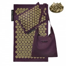 Коврик акупунктурный с подушкой 4FIZJO Eco Mat Аппликатор Кузнецова Wine Red/Gold (P-5907739312907)