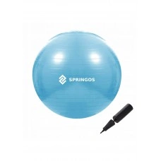 Мяч для фитнеса (фитбол) Springos 55 см Anti-Burst FB0006 Sky Blue