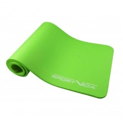 Коврик (мат) спортивный SportVida NBR 180 x 60 x 1 см для йоги и фитнеса SV-HK0248 Green