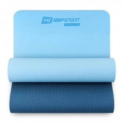 Коврик для йоги и фитнеса Hop-Sport TPE 0,6 см HS-T006GM сине-голубой