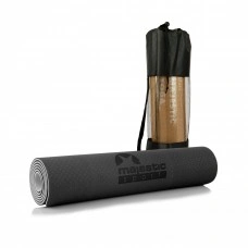 Килимок для йоги та фітнесу Majestic Sport TPE 6 мм GVT5010/A Black/Grey