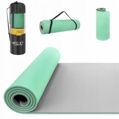 Коврик (мат) спортивный 4FIZJO TPE 180 x 60 x 1 см для йоги и фитнеса Mint/Grey (P-5907739311917)