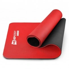 Коврик для йоги и фитнеса TPE 0,6 см Hop-Sport HS-T006GM красный