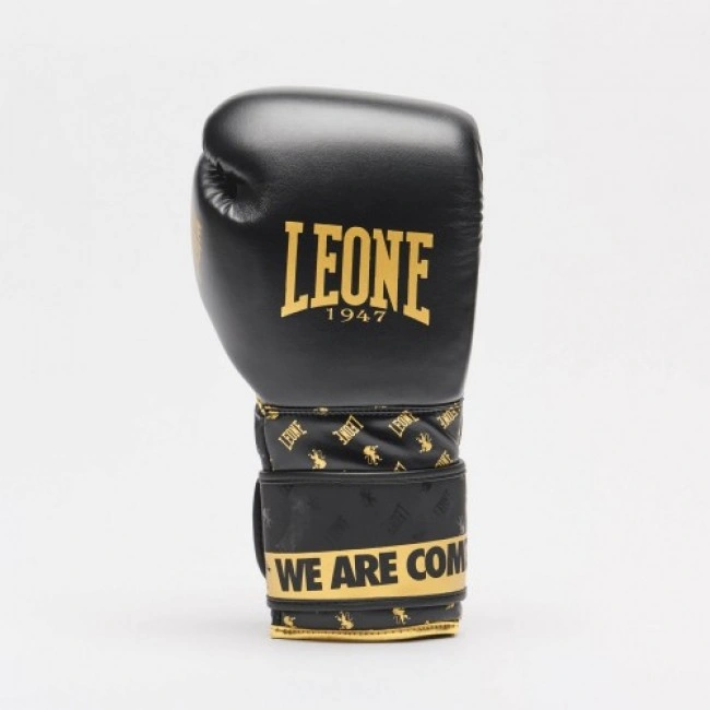 Боксерские перчатки Leone DNA Black 16 ун.