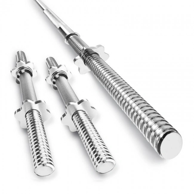 Набір Hop-Sport Strong штанга і гантелі 29 кг