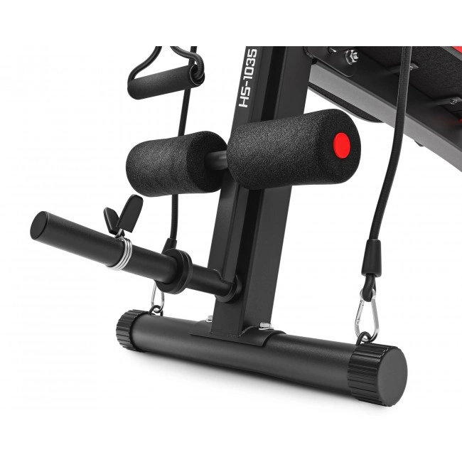 Набор Hop-Sport Strong 76 кг штанга с блинами со скамьей HS-1035 и стойками 1002L